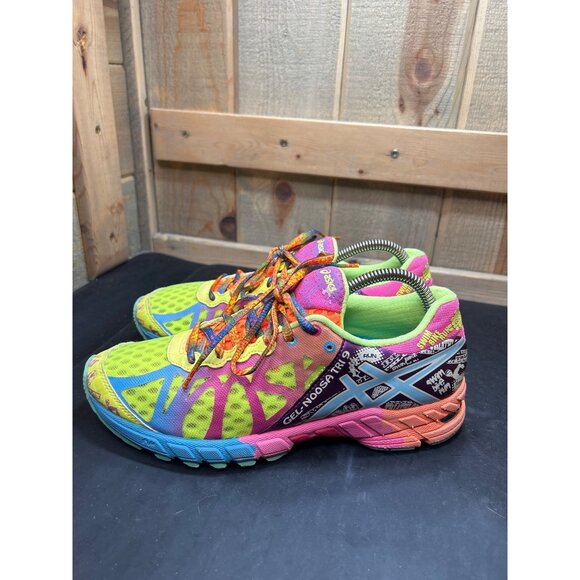 Asics Gel Noosa Tri 9 Running Shoes Women 7.5 Vibrant Multicolor Neon Bright - Picture 5 of 10